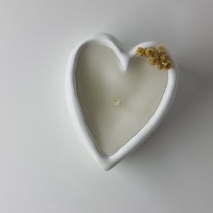 heart scented candle shot