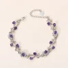 Natural Amethyst 925 Silver Rhodium