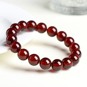 Red Garnet Bracelet Natural Beads Stone
