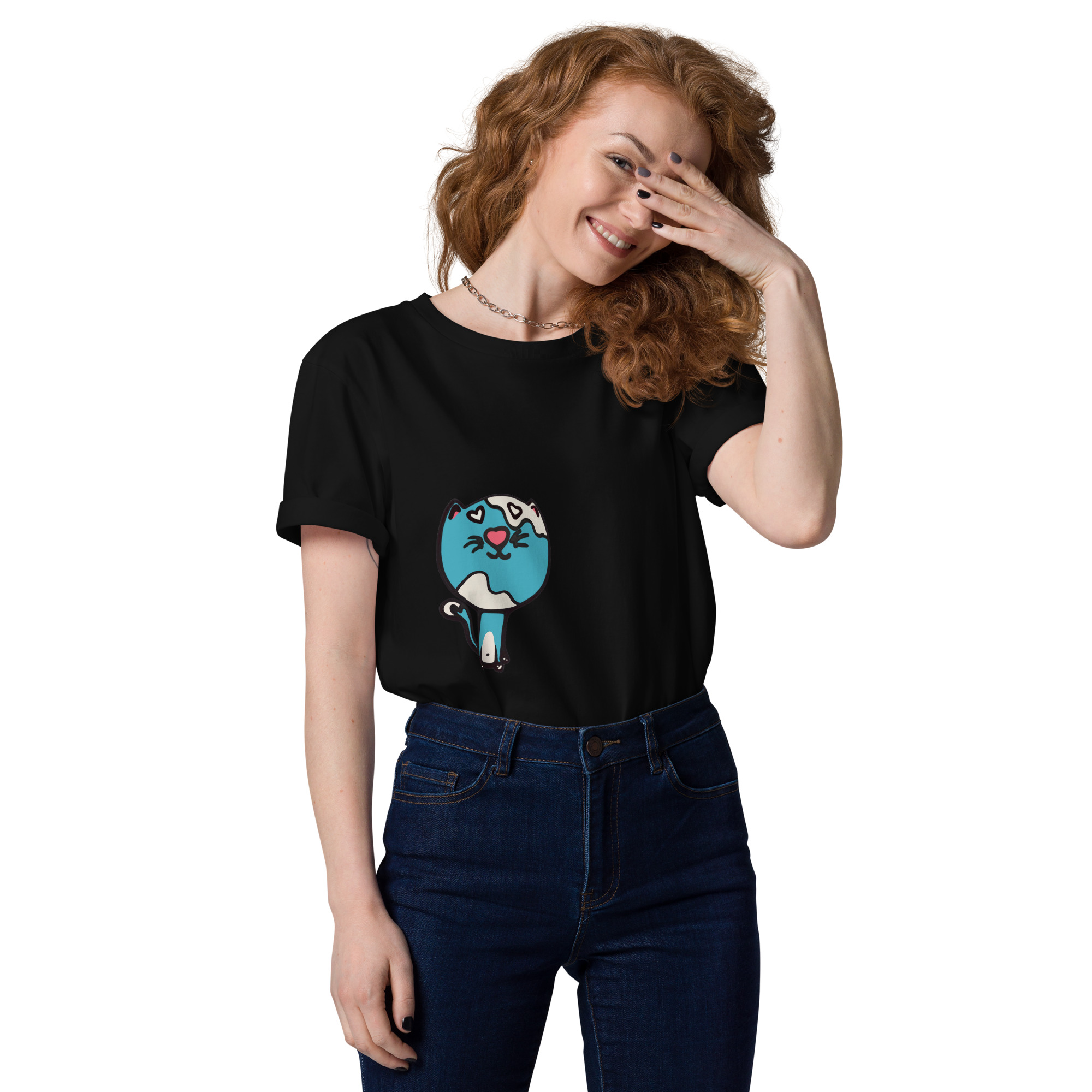 unisex-organic-cotton-creator-2.0-t-shirt-black-front-6a7f4ea27a97e.jpg Kai Cat Graphic Organic Cotton T-Shirt | Unisex