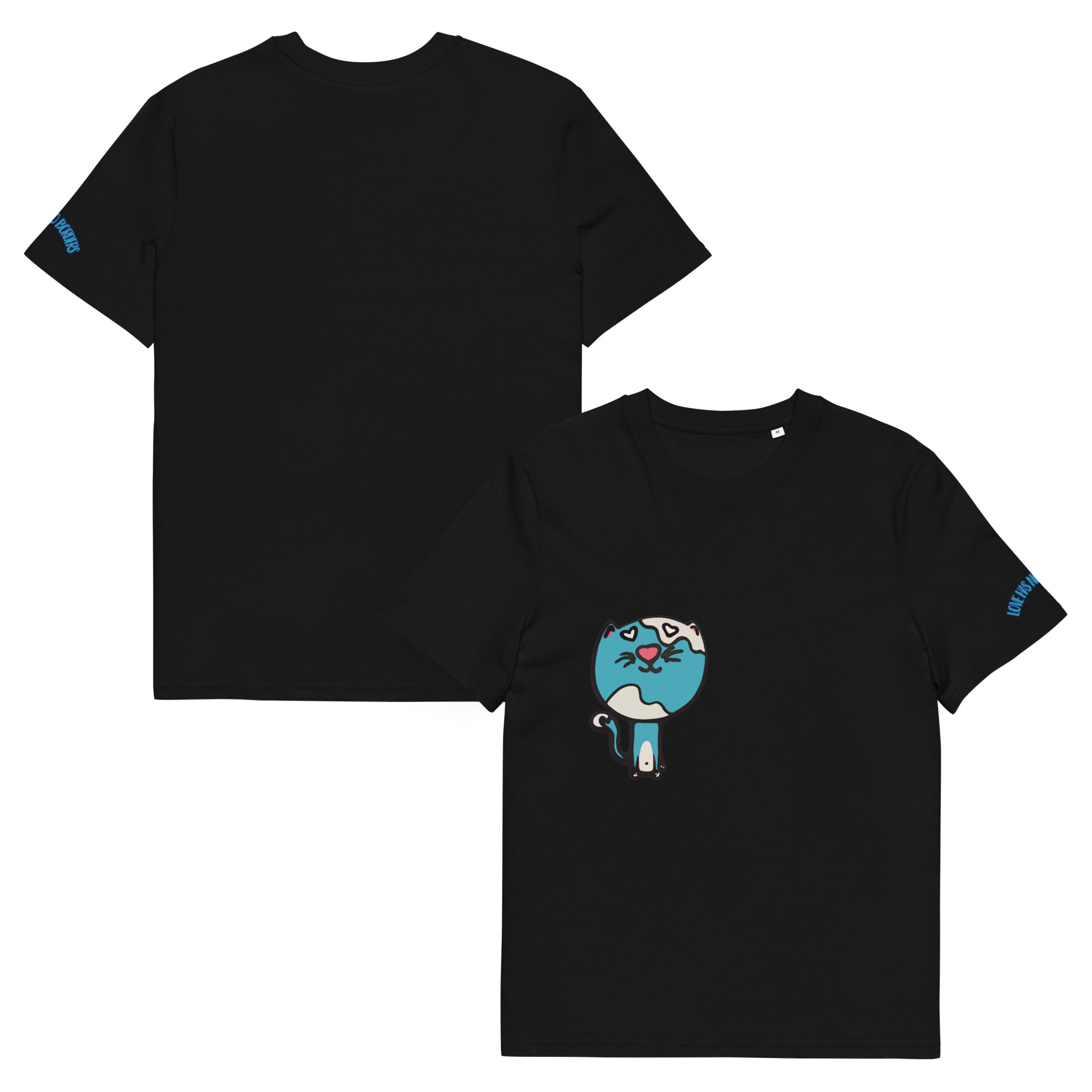 unisex-organic-cotton-creator-2.0-t-shirt-black-front-and-back-6a7f4ea27e9fe.jpg Kai Cat Graphic Organic Cotton T-Shirt | Unisex