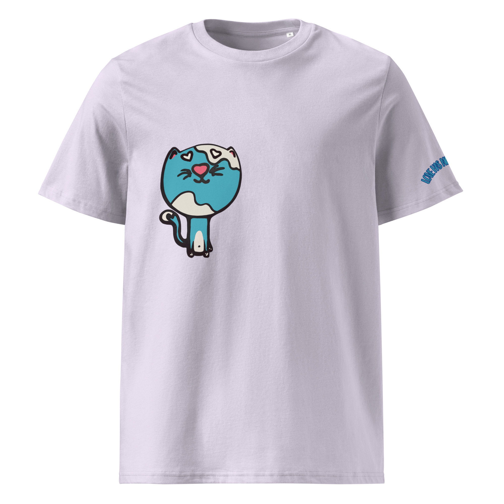 unisex-organic-cotton-creator-2.0-t-shirt-lavender-front-6a7f4ea27c84e.jpg Kai Cat Graphic Organic Cotton T-Shirt | Unisex