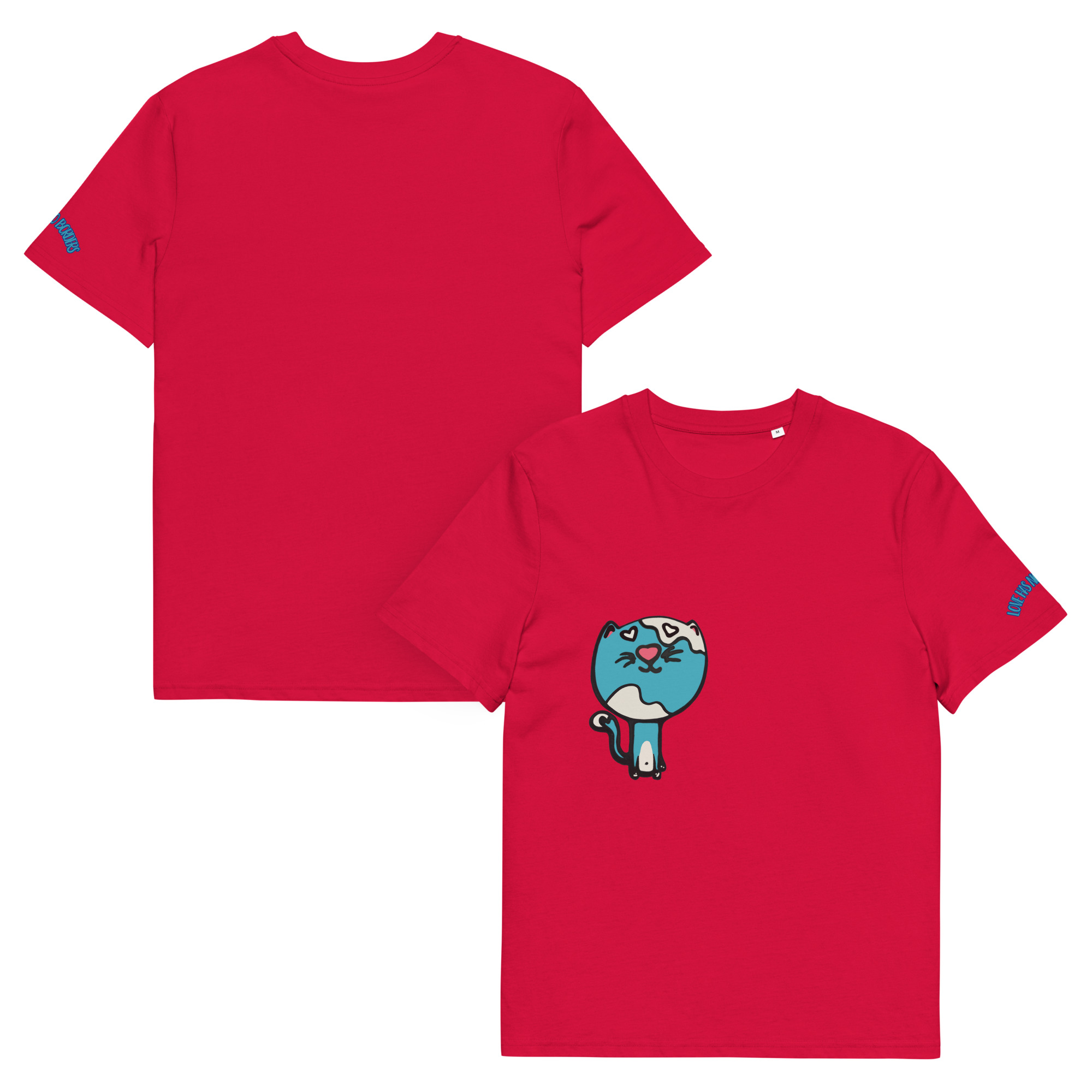 unisex-organic-cotton-creator-2.0-t-shirt-red-front-and-back-6a7f4ea27eb81.jpg Kai Cat Graphic Organic Cotton T-Shirt | Unisex